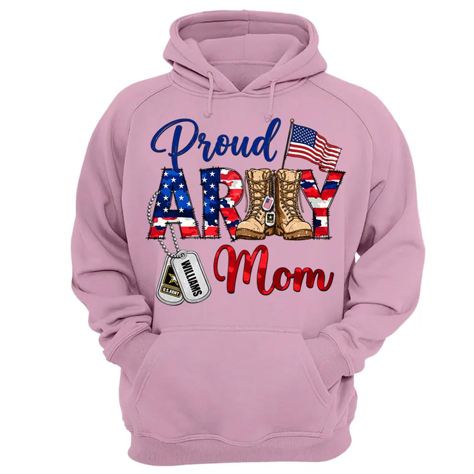 Proud Army Mom Patriot USA Camouflage 4th July Shirt Custom Shirt For Mom Dad Sister All Family Member H2511 Trna