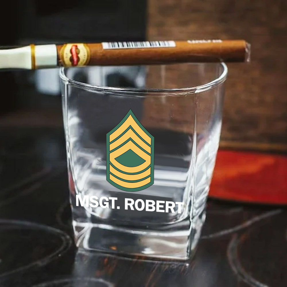 Proudly Served Duty Honor Country Custom Veteran Whiskey Decanter Set Gift For Veteran H2511