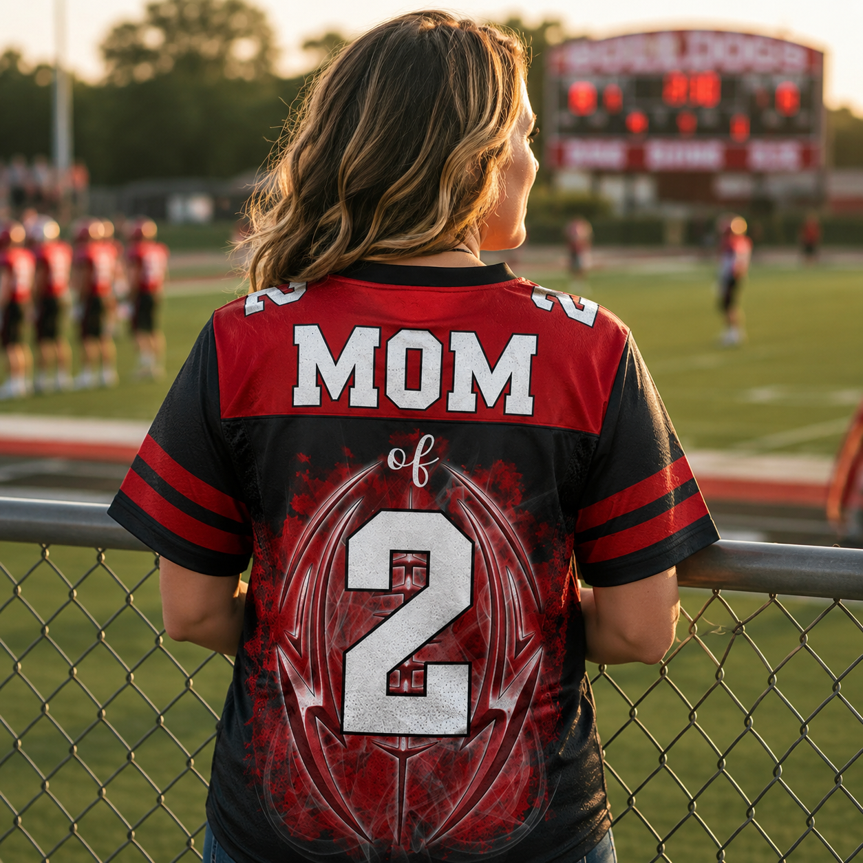 Custom Photo Football Jersey Shirt For Football Family Game Day Shirt H2511