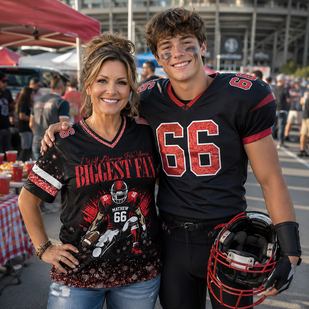 I'll Always Be Your Biggest Fan - Personalized Football Jersey For Football Mom - Gift For Sport Family T1807 T24