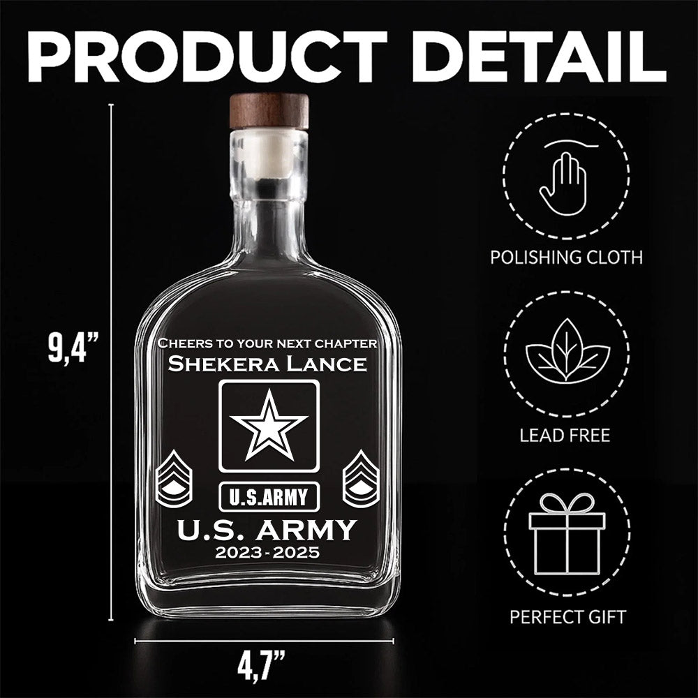 Custom Military Whiskey Bottle Custom Whiskey Bottle For Military Veteran Military Retirement Gift H2511 Trna