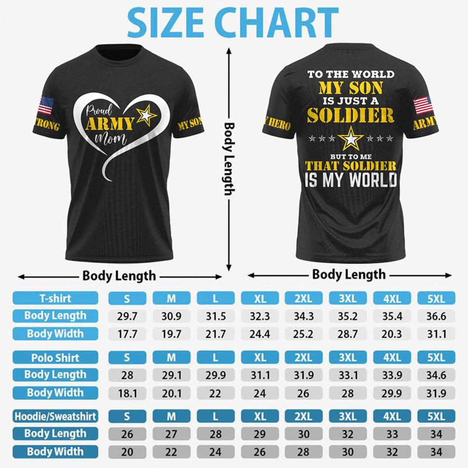 To The World My Son Is Just A Soldier  Proud Army Mom Custom All Over Print Shirt Hoodie Gift For Military Mom Dad Wife Family Members H2511