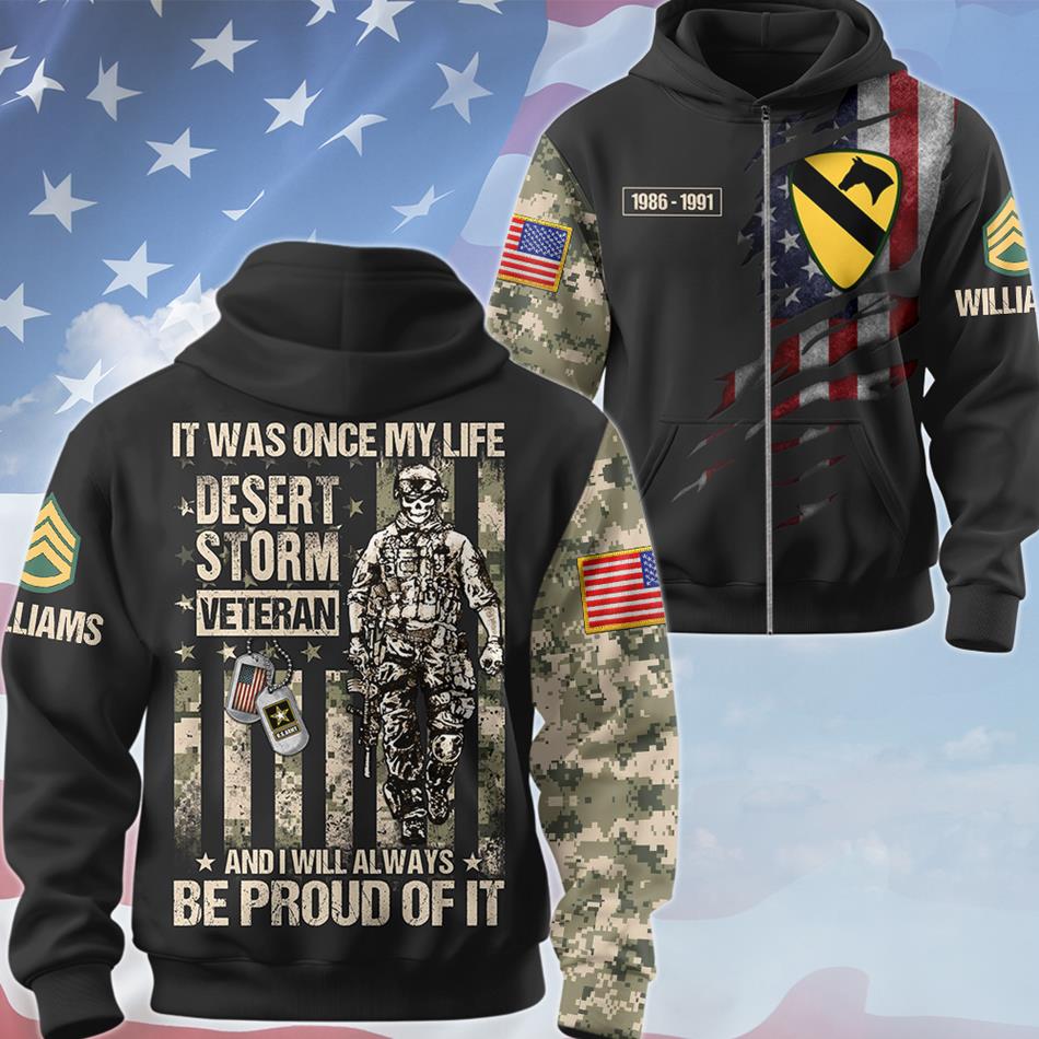 Custom All Over Print Shirt It Was Once My Life US Veteran I Will Always Be Proud Of It Personalized Camouflage Military Shirt H2511 Trna