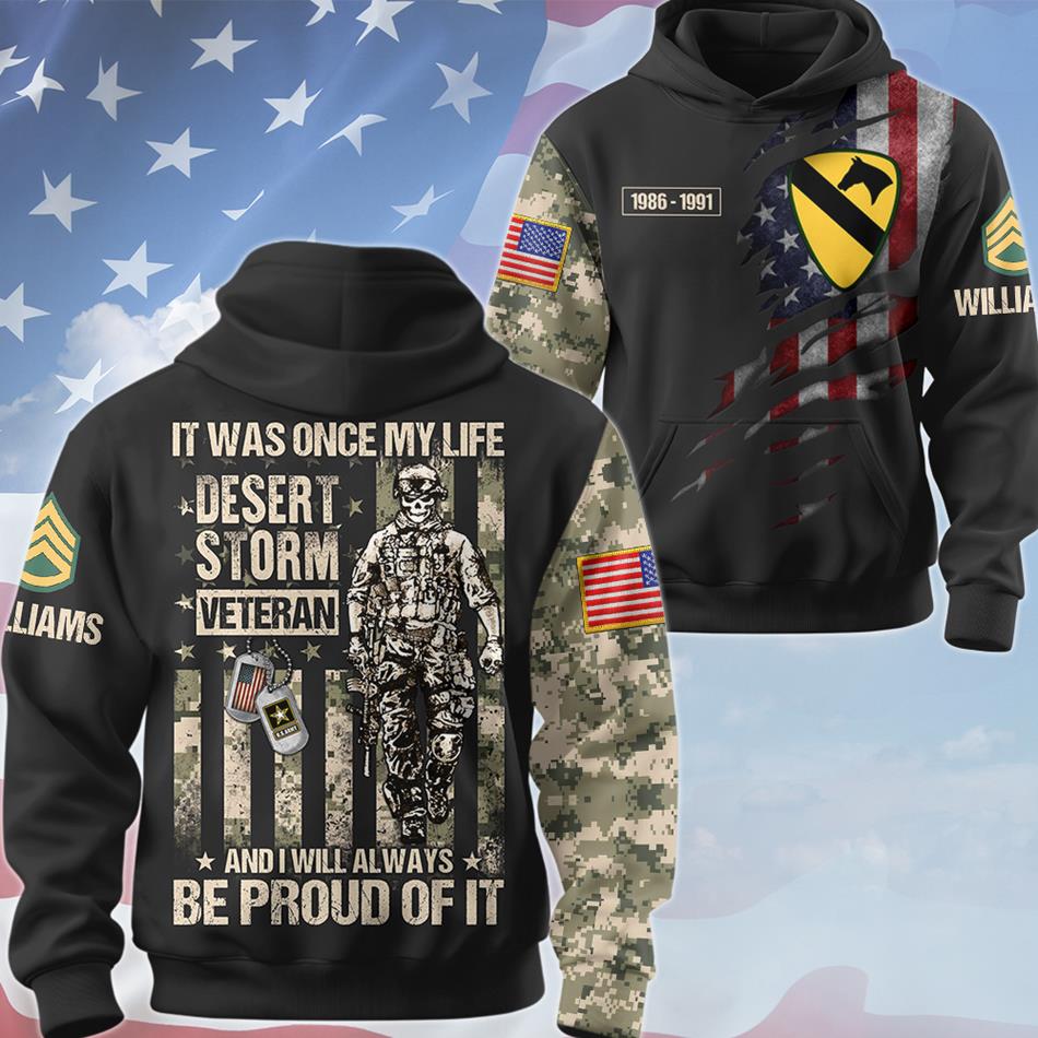 Custom All Over Print Shirt It Was Once My Life US Veteran I Will Always Be Proud Of It Personalized Camouflage Military Shirt H2511 Trna