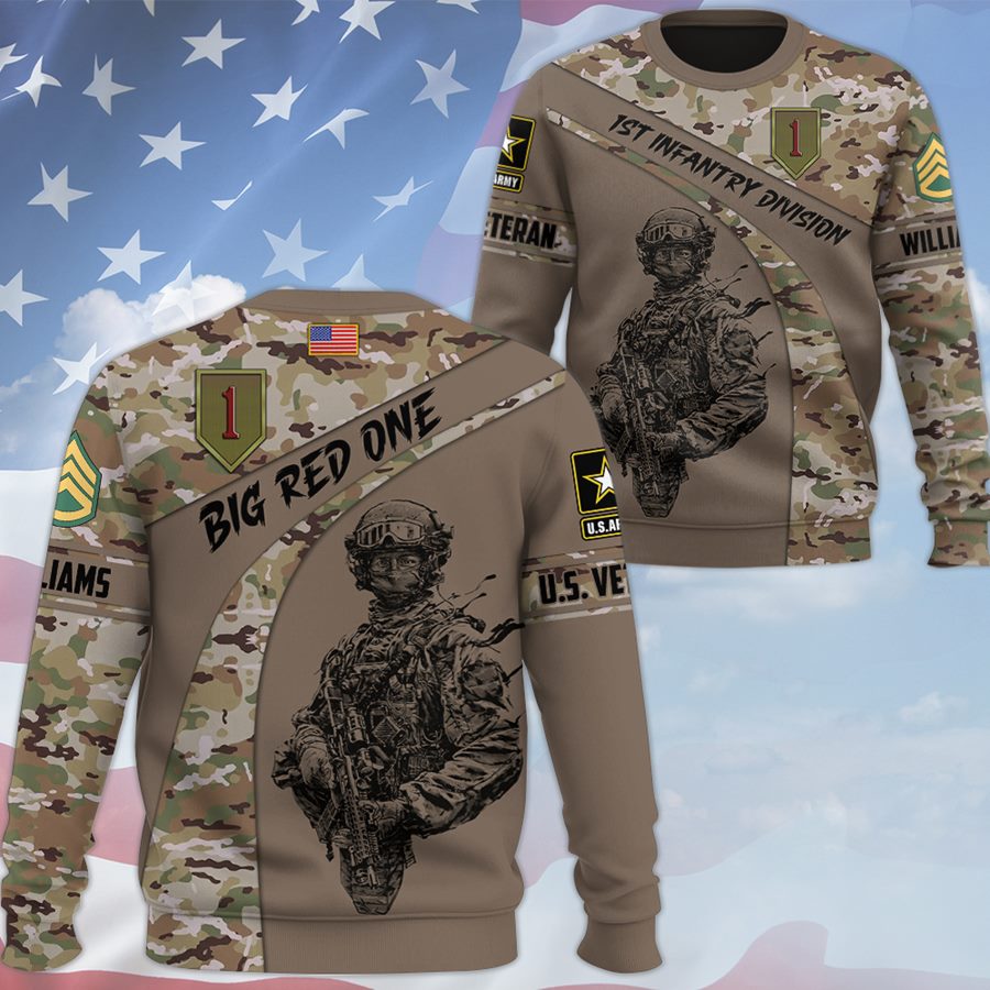 Custom Soldiers Art Camouflage All Over Print Shirt Gift For Military Veteran Soldier Gift H2511 Trna