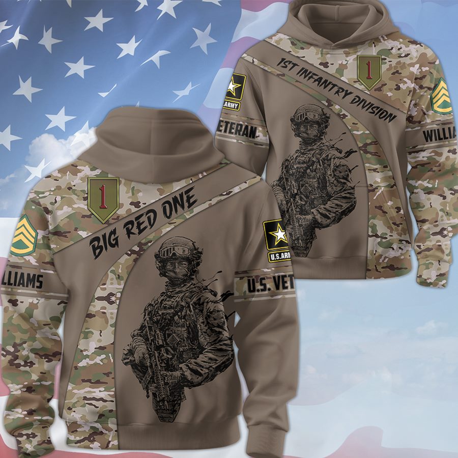 Custom Soldiers Art Camouflage All Over Print Shirt Gift For Military Veteran Soldier Gift H2511 Trna