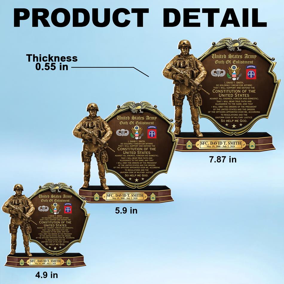 Veteran Oath Of Enlistment Personalized Acrylic Block Plaque Veteran Custom All Military Branches Acrylic Plaque, Gift For Veterans H2511 Trna