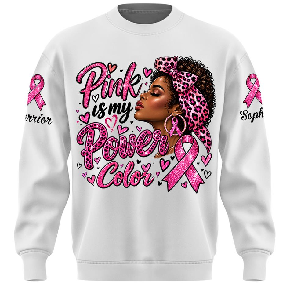Personalized Shirt Pink Is My Power Color Custom Name Shirt For Breast Cancer Warrior October Pink Shirt H2511 Trna