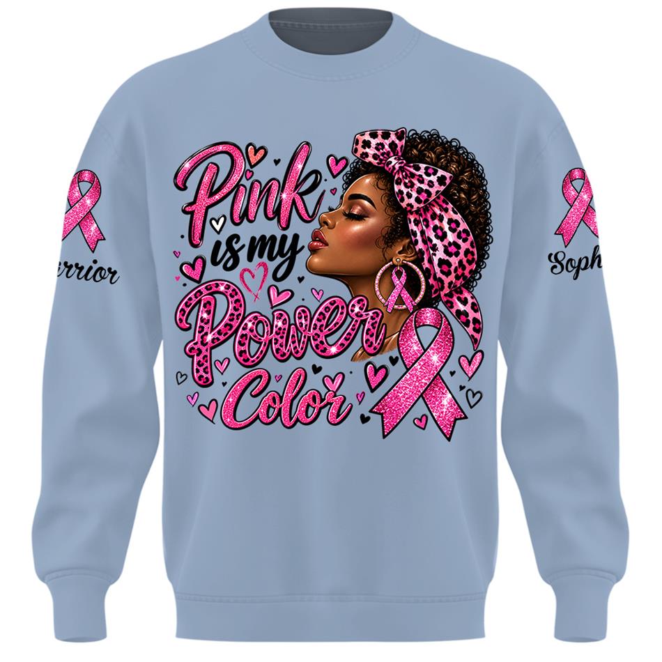 Personalized Shirt Pink Is My Power Color Custom Name Shirt For Breast Cancer Warrior October Pink Shirt H2511 Trna
