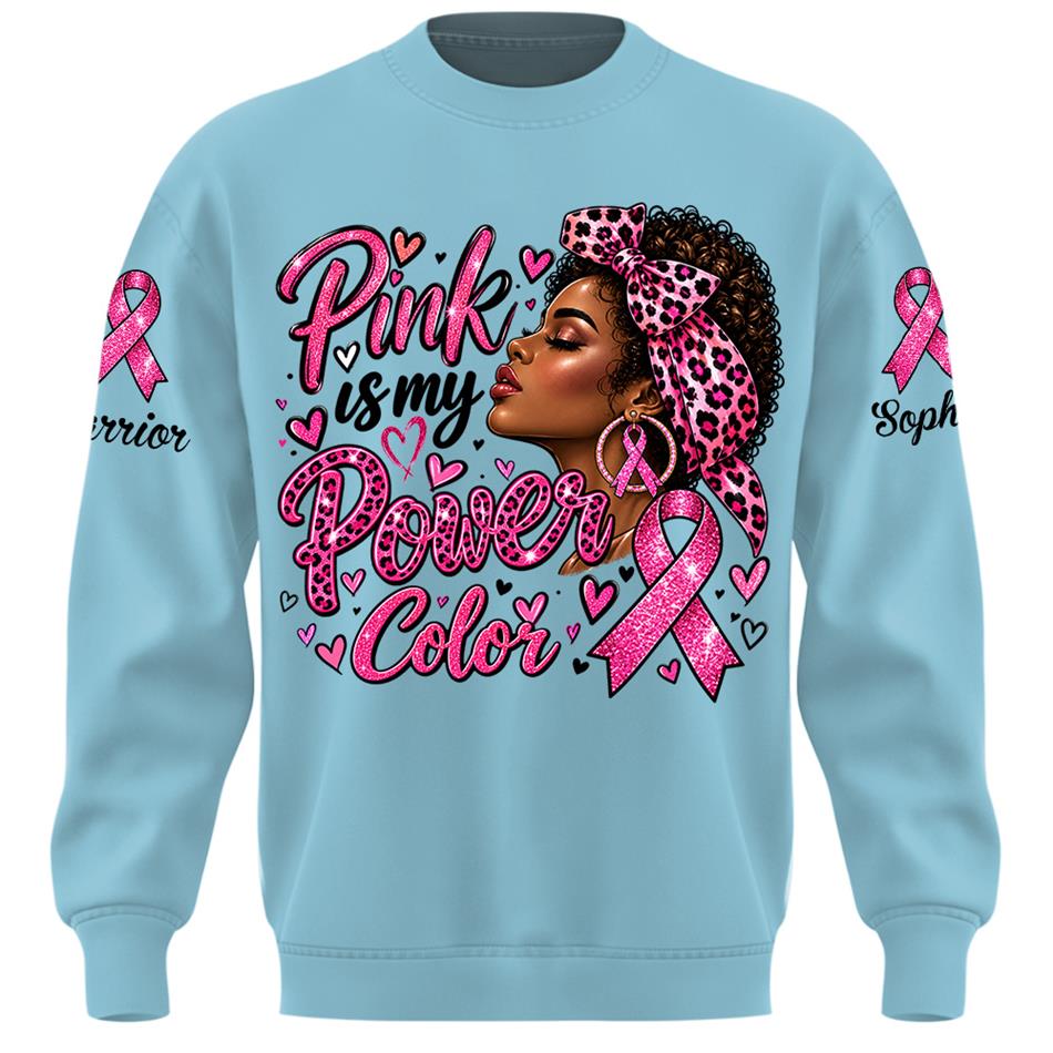 Personalized Shirt Pink Is My Power Color Custom Name Shirt For Breast Cancer Warrior October Pink Shirt H2511 Trna