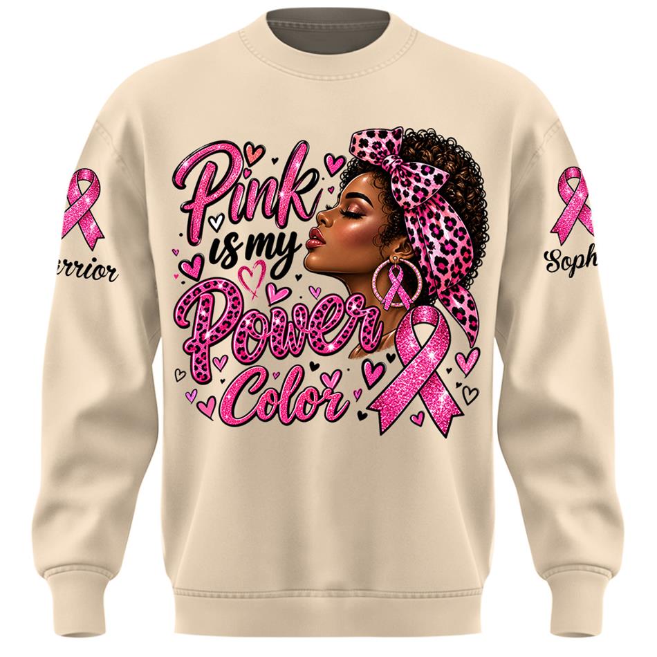 Personalized Shirt Pink Is My Power Color Custom Name Shirt For Breast Cancer Warrior October Pink Shirt H2511 Trna