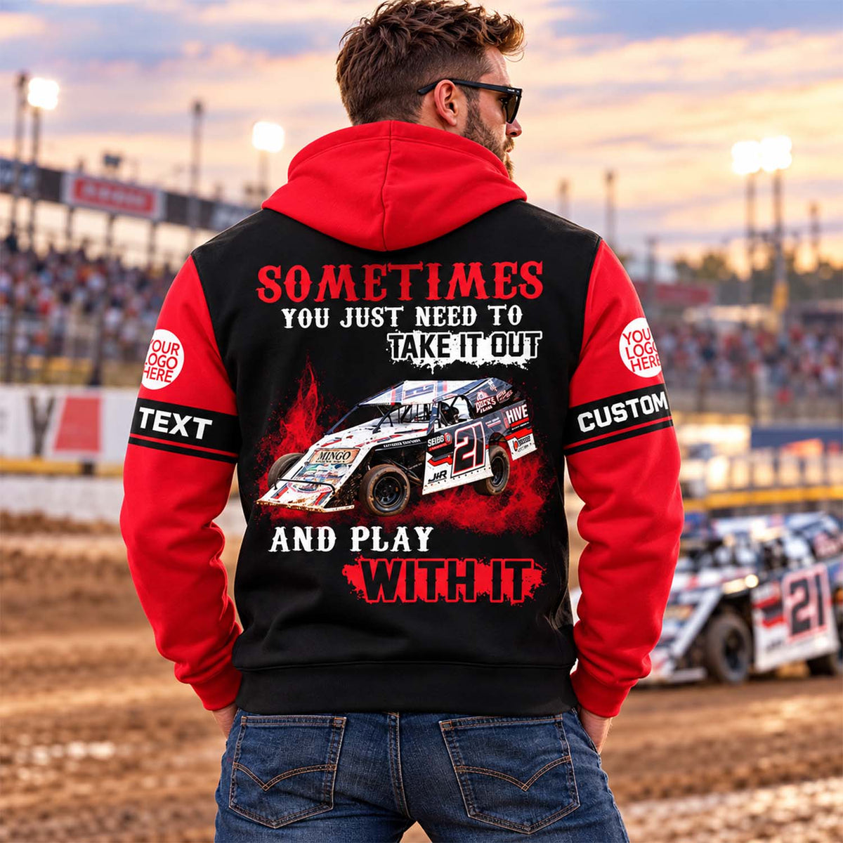 Take It Out & Play - Personalized Dirt Track Racing Photo All Over Print Shirts - Gift For Racing Fans Vrs 2 A2110 Pt99 KL07