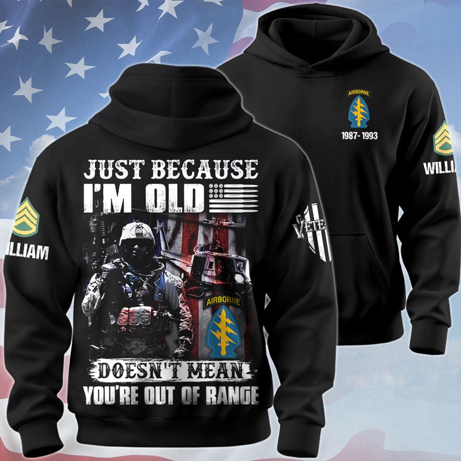 Just Because I'm Old Soldier Doesn't Mean You're Out Of Range All Over Print Shirt For Veteran H2511 Trna