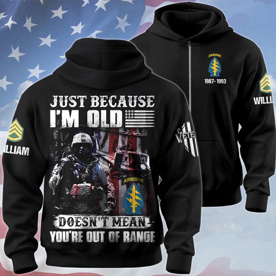 Just Because I'm Old Soldier Doesn't Mean You're Out Of Range All Over Print Shirt For Veteran H2511 Trna