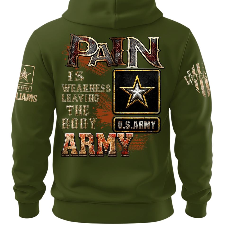 Pain Is Weakness Leaving The Body Custom Shirt For Proud Veteran Soldier Shirt H2511 Trna