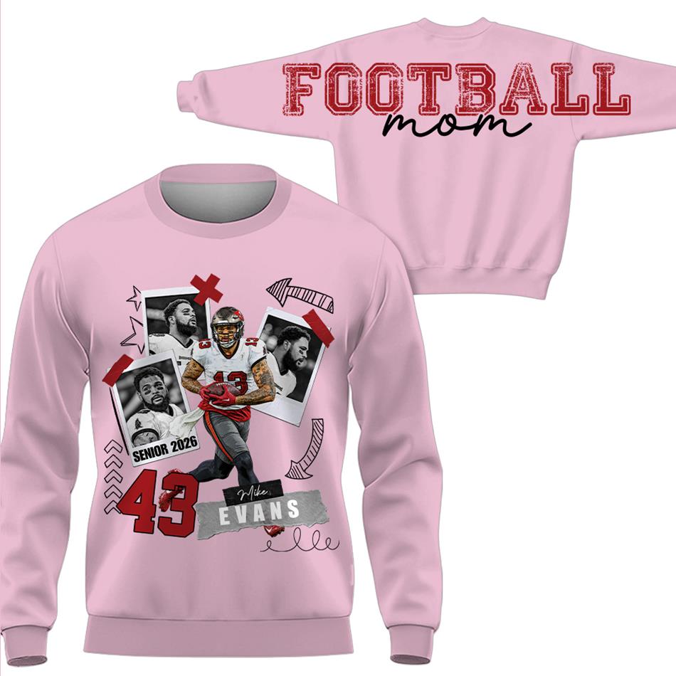 Personalized Senior Football Mom Shirt Sweatshirt Hoodie – Custom Player Photo, Name & Number Game Day For Football Mom Dad Mama H2511 Trna