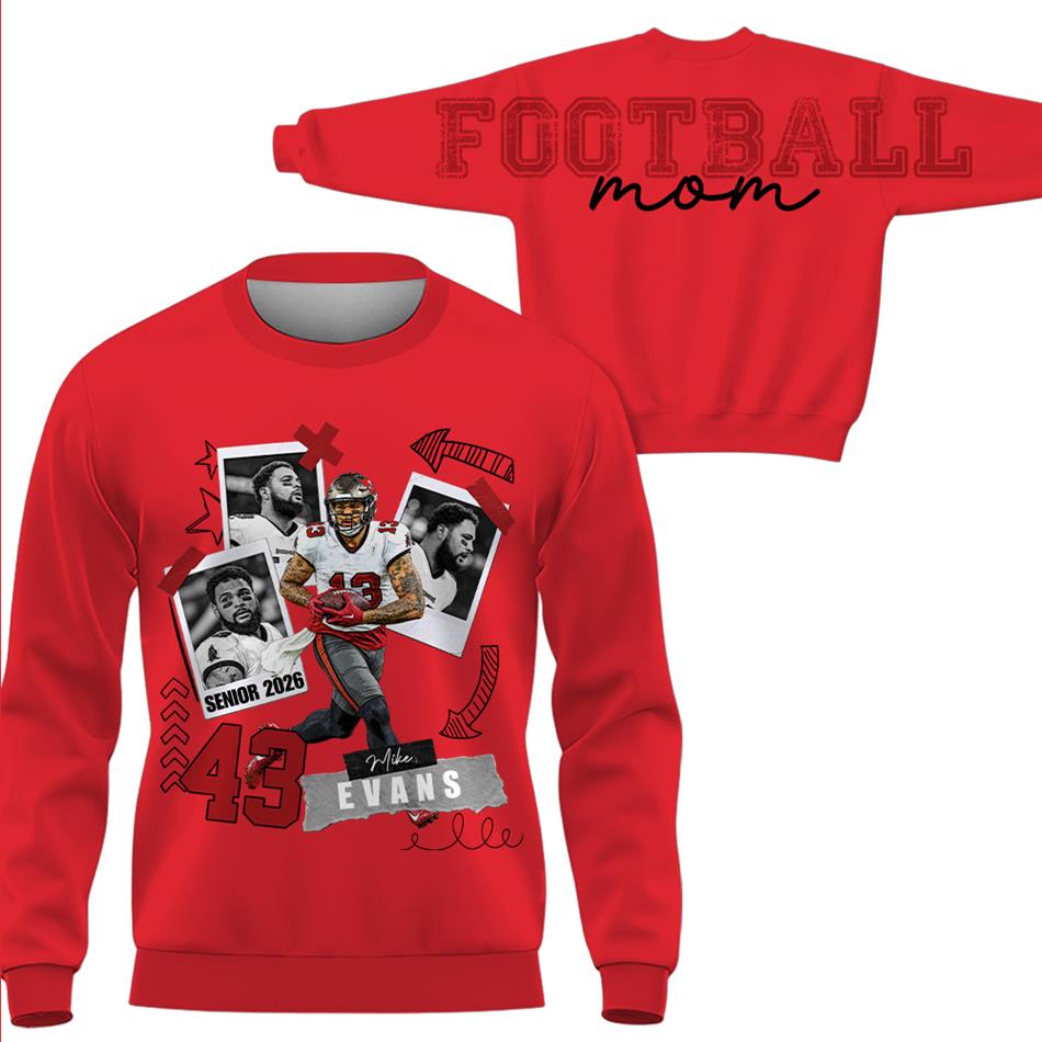 Personalized Senior Football Mom Shirt Sweatshirt Hoodie – Custom Player Photo, Name & Number Game Day For Football Mom Dad Mama H2511 Trna