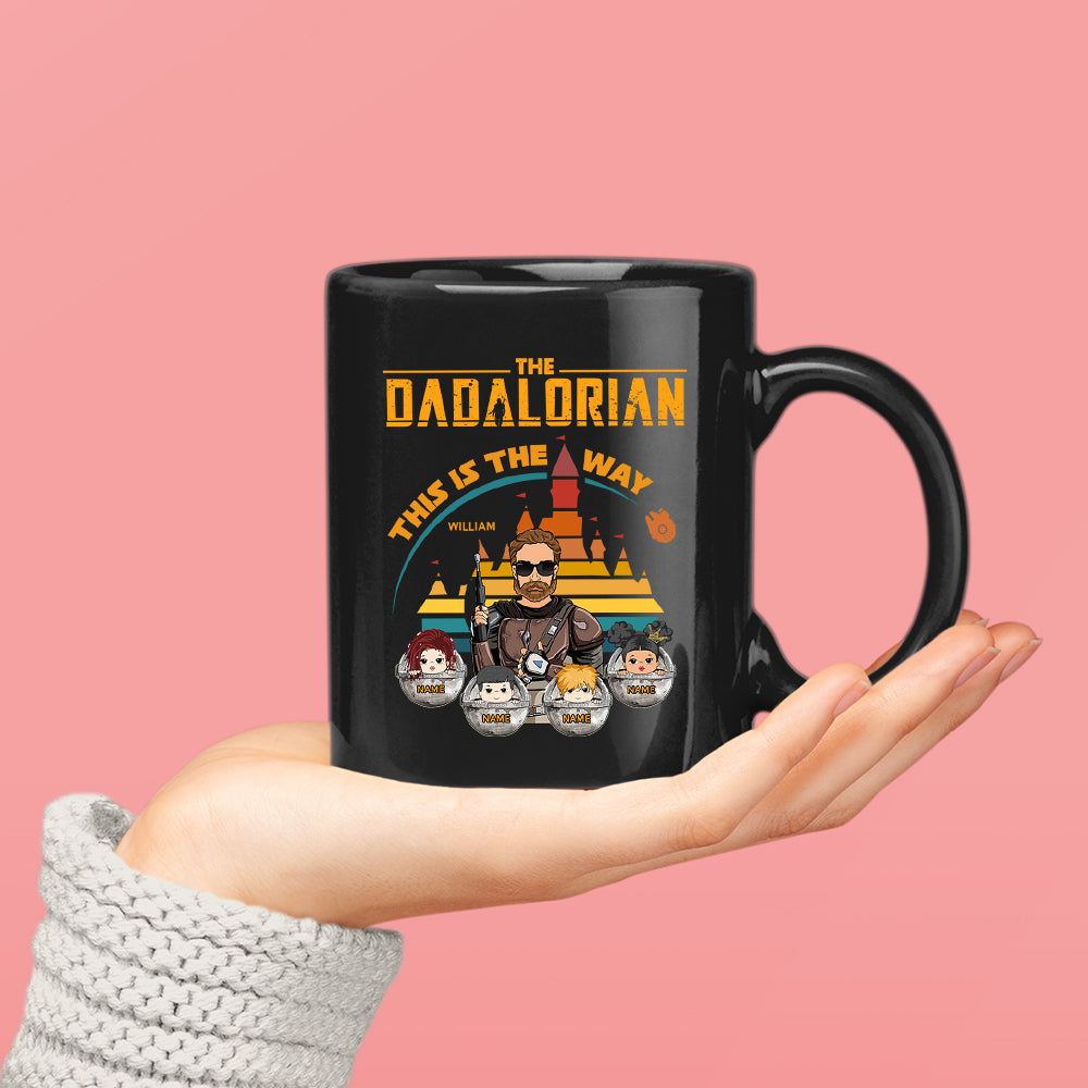 The Dadalorian This Is The Way - Personalized Mug Custom Nickname With Kids Gift For Dad Mom Grandpa Grandma
