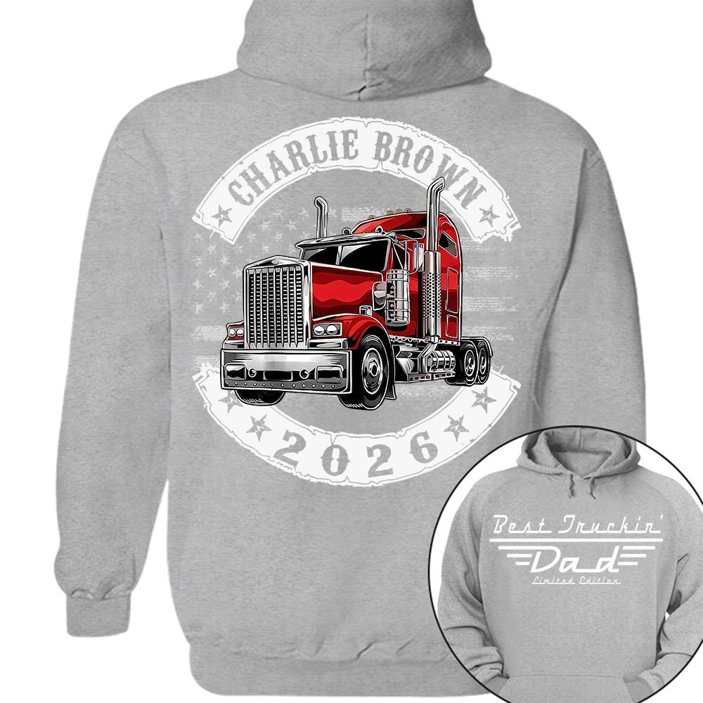 Best Truckin Dad Ever America Driver Dad Custom Shirt L0411 Hv01