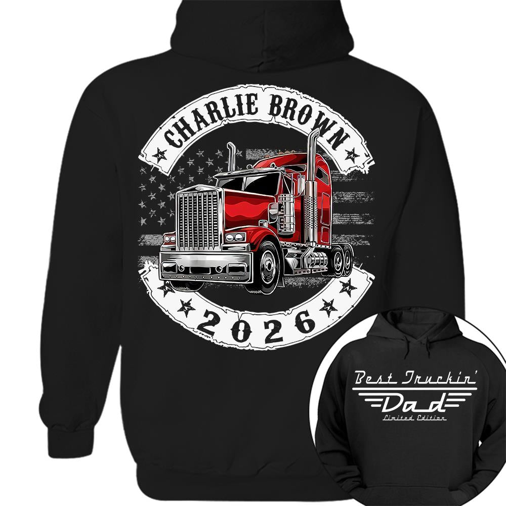 Best Truckin Dad Ever America Driver Dad Custom Shirt L0411 Hv01