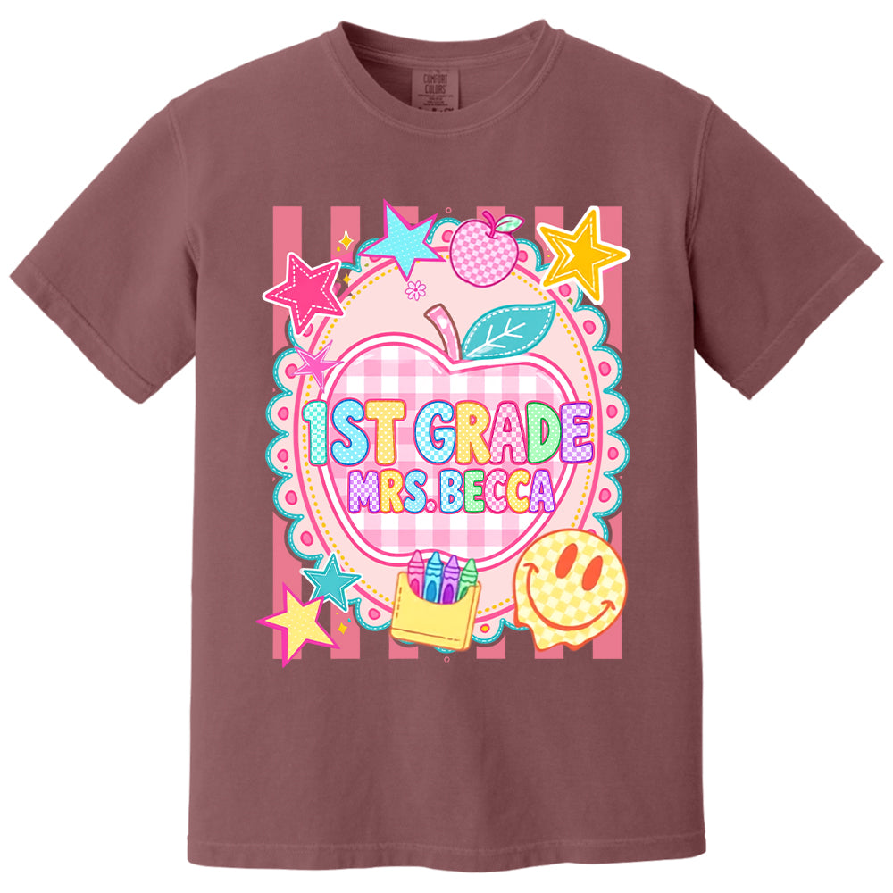 Personalized First Day Of School Shirt, Custom Name & Grade, Back To School Tee L0411 T24