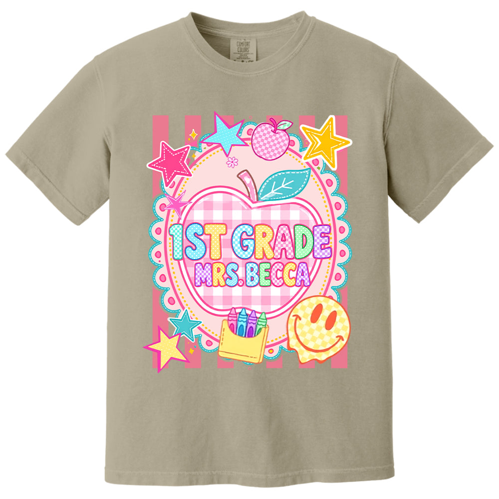 Personalized First Day Of School Shirt, Custom Name & Grade, Back To School Tee L0411 T24