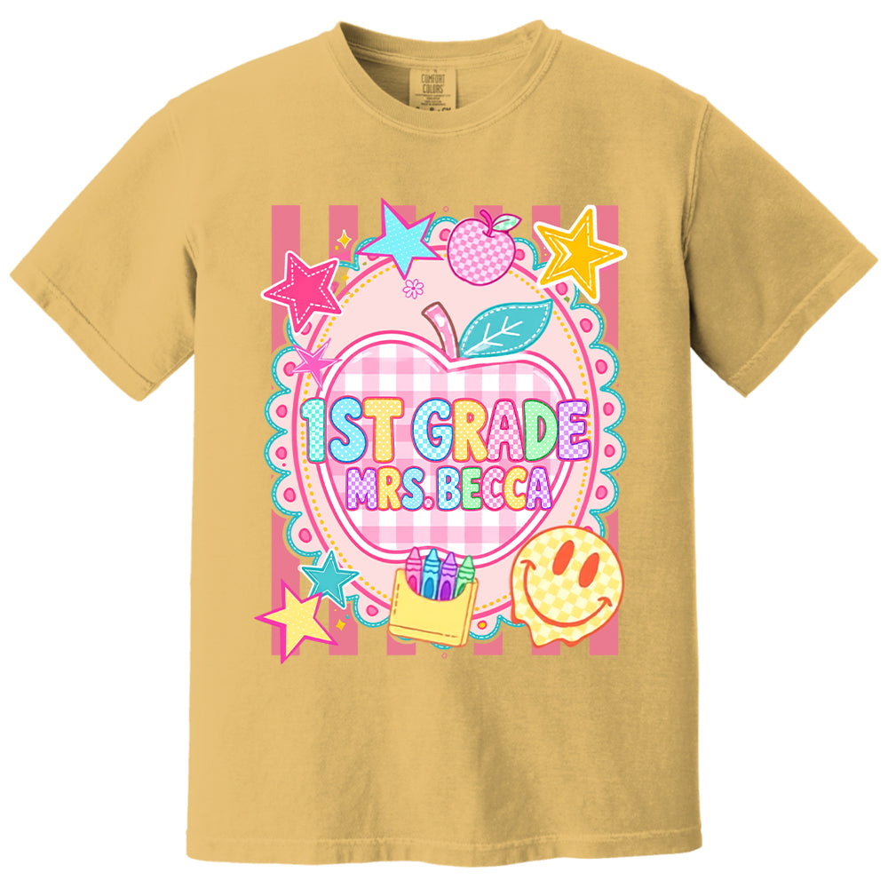 Personalized First Day Of School Shirt, Custom Name & Grade, Back To School Tee L0411 T24