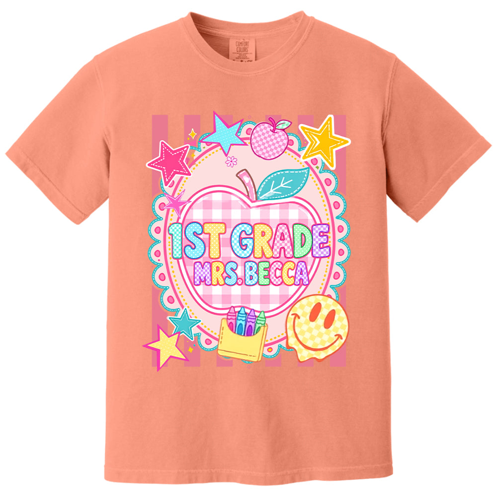 Personalized First Day Of School Shirt, Custom Name & Grade, Back To School Tee L0411 T24