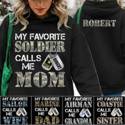 My Favorite Soldier Calls Me Mom Custom Shirt For Proud Military Family Graduation Day Shirt H2511 Trna