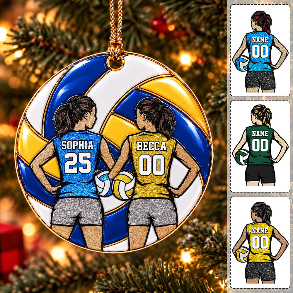 Personalized Volleyball Christmas Ornament, Custom Player Gift, Volleyball Lovers Christmas Gift T1807 T24