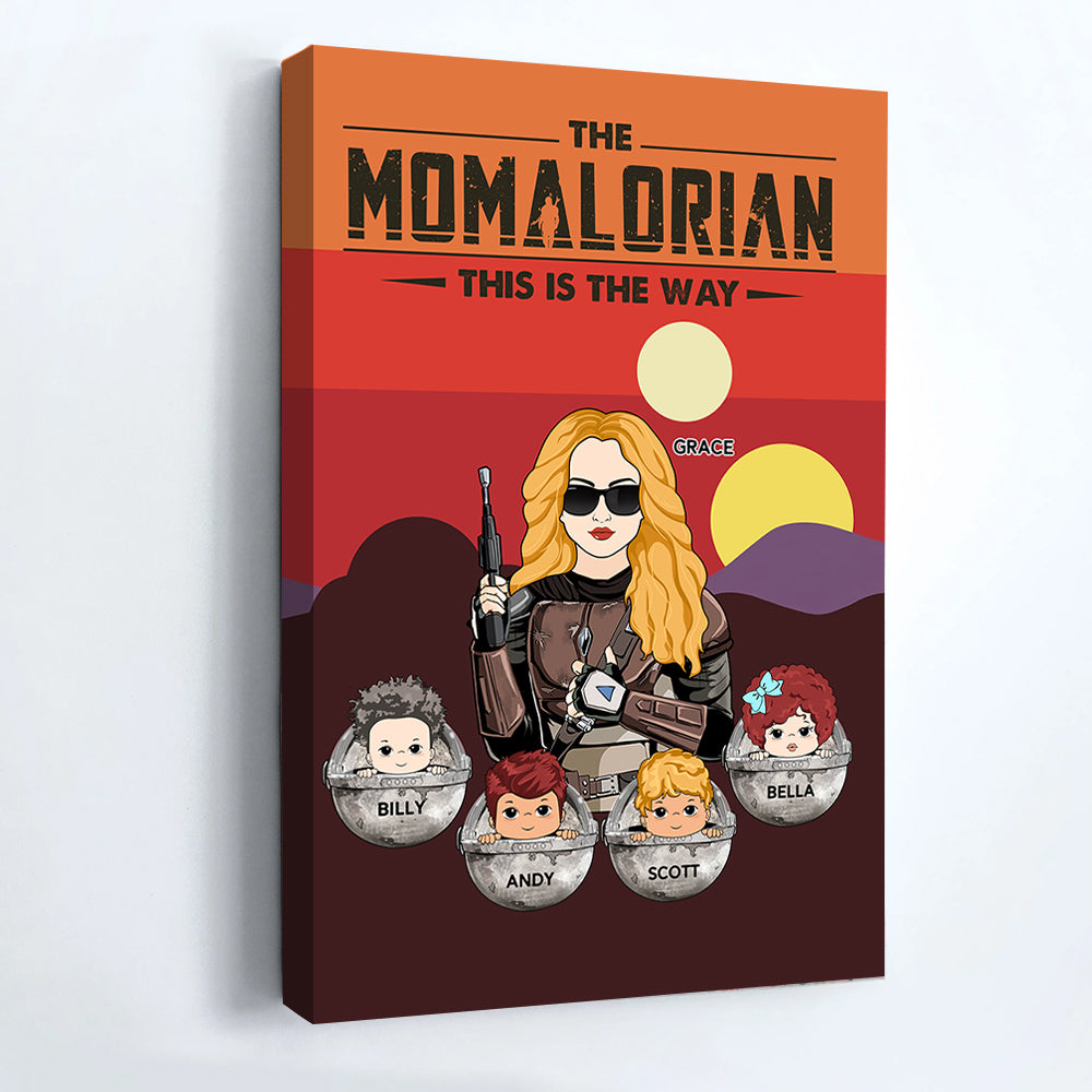 The Momalorian This Is The Way - Personalized Poster Canvas Gift For Mom