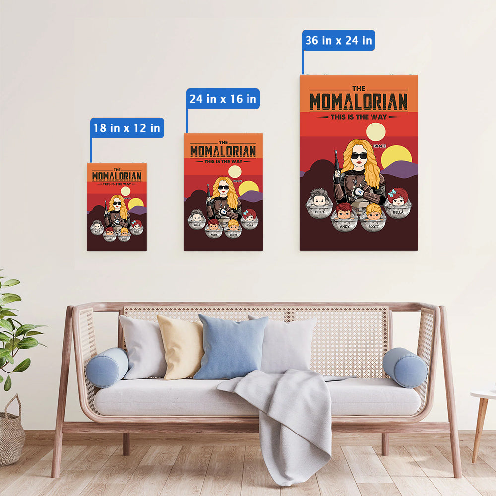 The Momalorian This Is The Way - Personalized Poster Canvas Gift For Mom