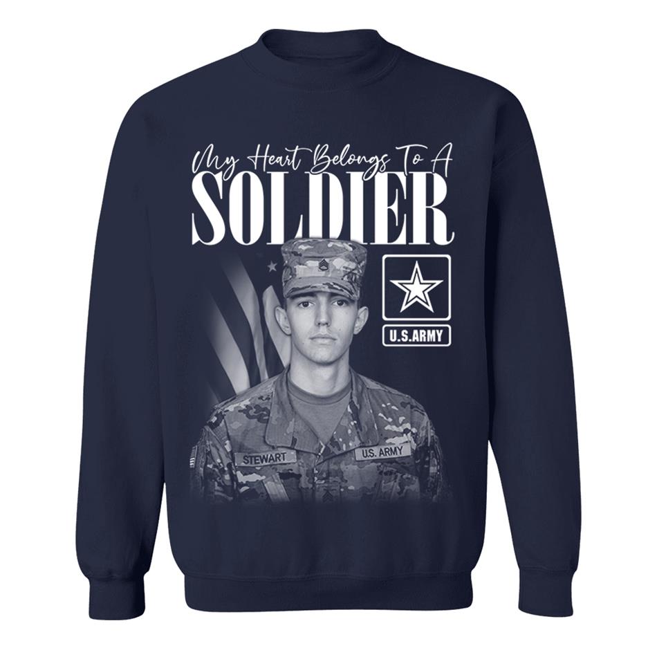 My Heart Belongs To A Soldier Custom Washed Tee Retro Bootleg Shirt For Military Family Day Training Graduate Family Member Shirt H2511 Trna