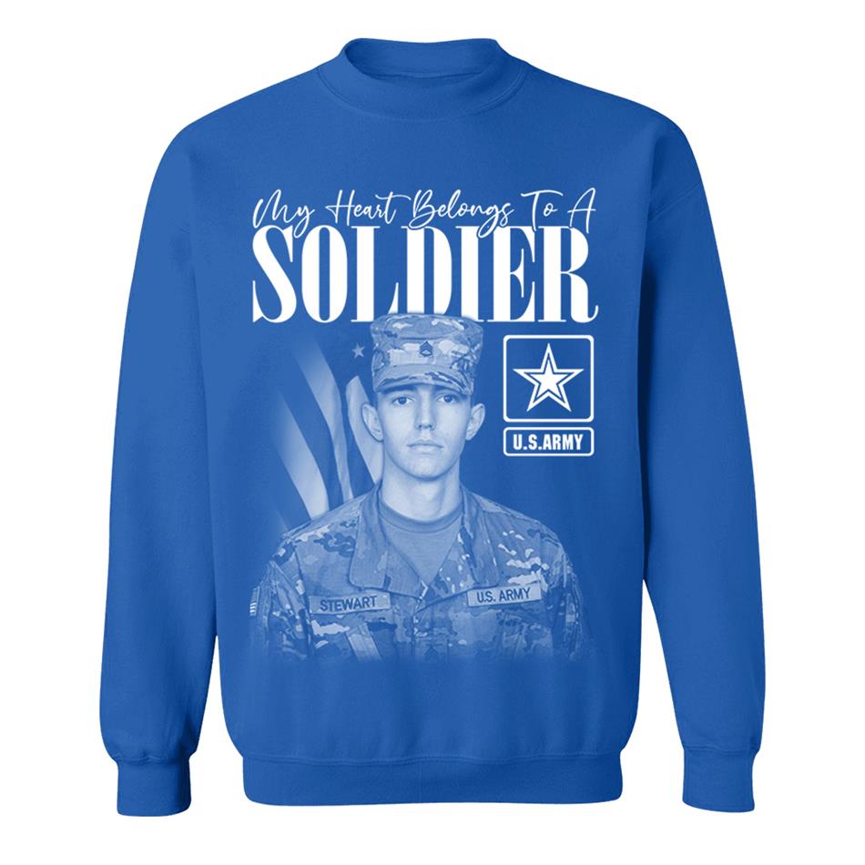 My Heart Belongs To A Soldier Custom Washed Tee Retro Bootleg Shirt For Military Family Day Training Graduate Family Member Shirt H2511 Trna