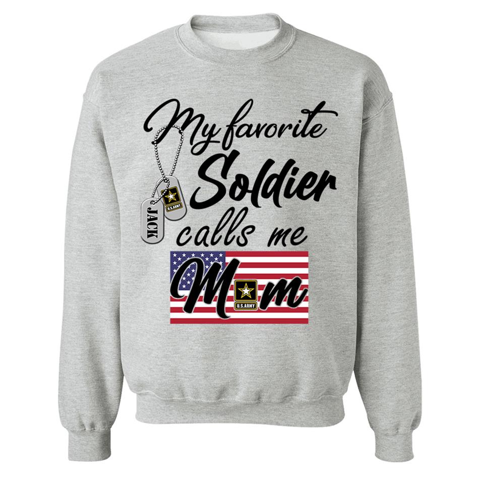 My Favorite Soldier Calls Me Mom Custom Shirt For All Military Branches Mom Dad Wife... All Family Members Shirt H2511 Trna