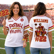 Football Mom Jersey - Personalized Shirt For Football Family Custom Photo Player NA04 T24