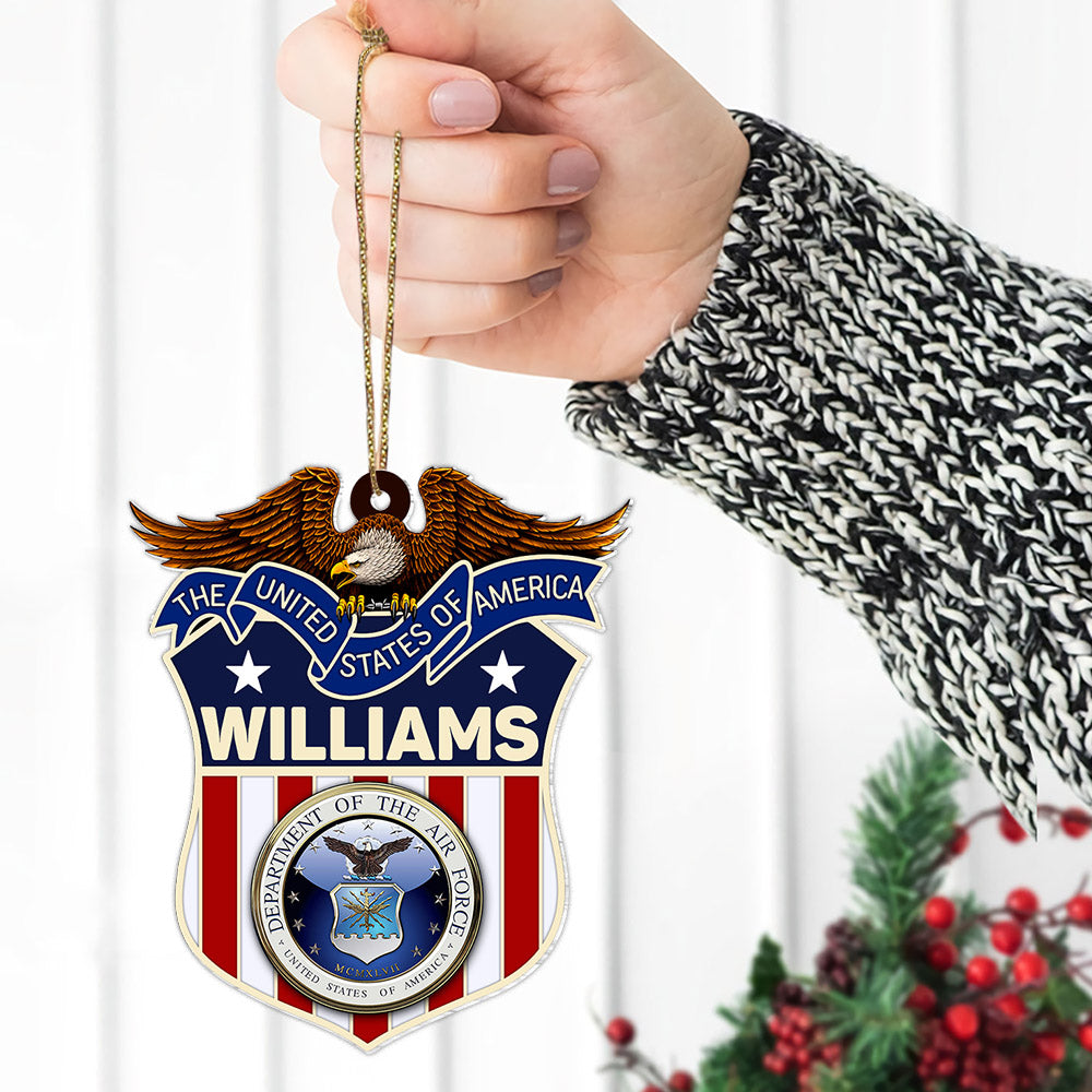 The United States Of America Veteran Personalized Acrylic Ornament Christmas Gift For Military Veteran H2511