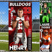 Custom Senior 2026 American Football Senior Banner Gift For Football Gameday Football Lovers Banner H2511 Trna
