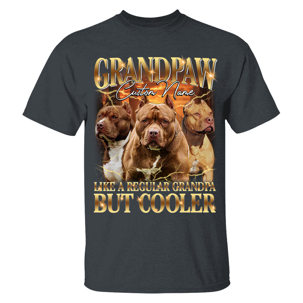 Grandpaw Like A Regular Grandpa But Cooler Personalized Shirt For Dog Dad Dog Lovers H2511