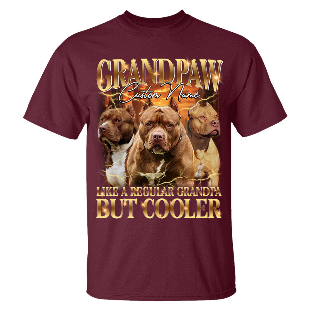 Grandpaw Like A Regular Grandpa But Cooler Personalized Shirt For Dog Dad Dog Lovers H2511