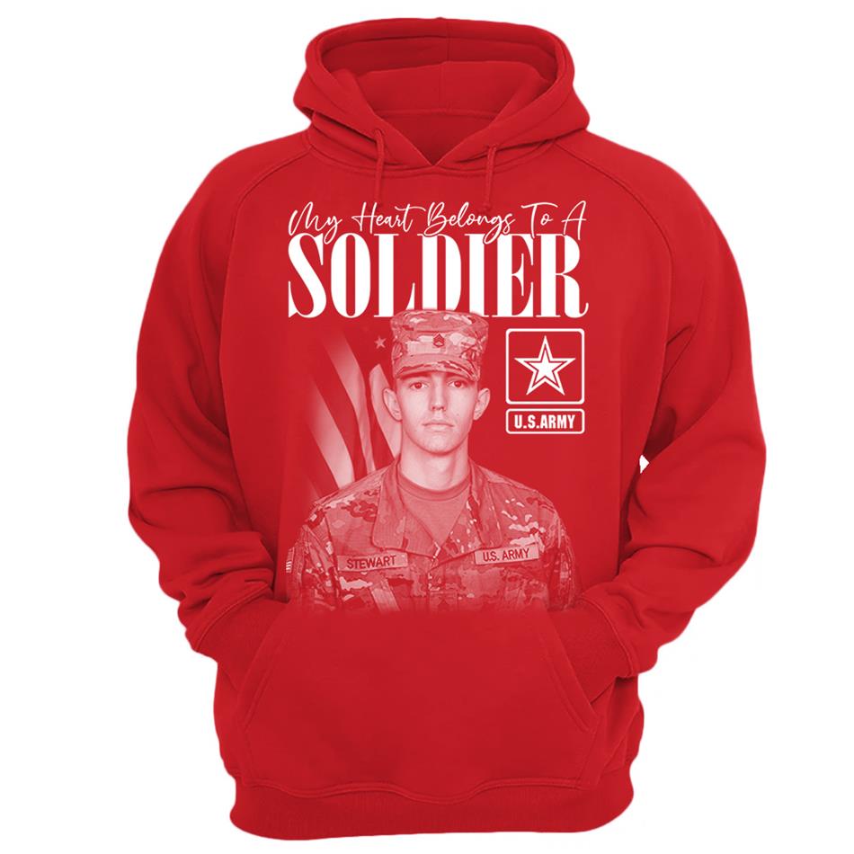 My Heart Belongs To A Soldier Custom Washed Tee Retro Bootleg Shirt For Military Family Day Training Graduate Family Member Shirt H2511 Trna
