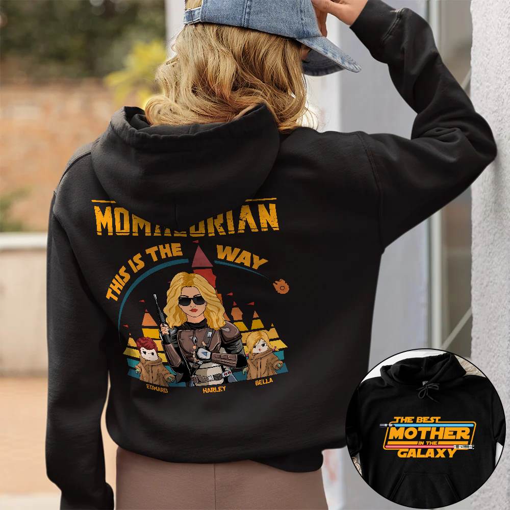 The Momalorian This Is The Way - Personalized Back Print Shirt For Mom - Mother's Day Gift For Her