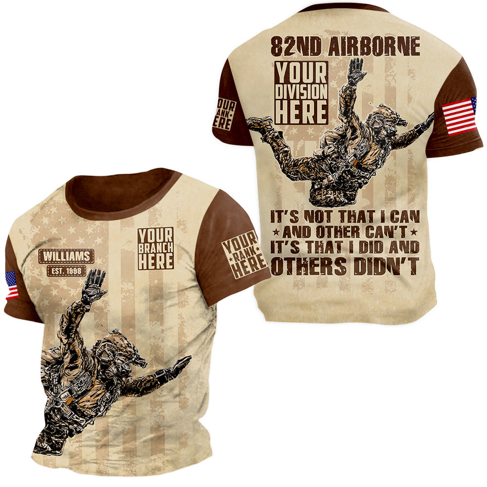 Vintage Shirt Hoodie Veteran It's Not That I Can And Others Can't It's That I Did Personalized All Over Print Shirt For Veteran H2511