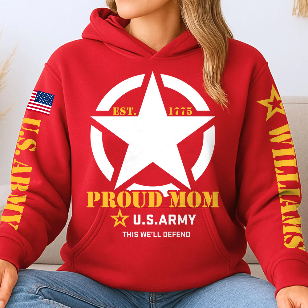 US Army Proud Mom Custom Shirt For US Military Family Members Proud Family Shirt Red Fridays Shirt  H2511 Trna