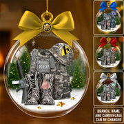Veteran Soldier Backpack Boots Military Army Christmas Tree Ornament Gift For Veteran H2511 Trna