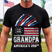 Proud Dad Grandpa Nation Flag American 250th Anniversary, Personalized Cool Shirt For Father's Day, Gift For Dad, Grandpa, Husband MI209 VH01