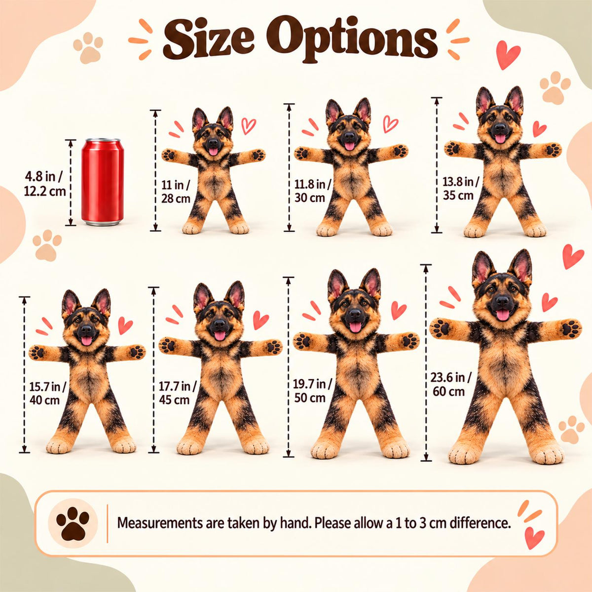 Personalized German Shepherd Photo Pet Squishy Toy Poseable Plush Doll, Funny Gift For Dog Mom, Dad, Cat Lover T1807 Hv01 TL06