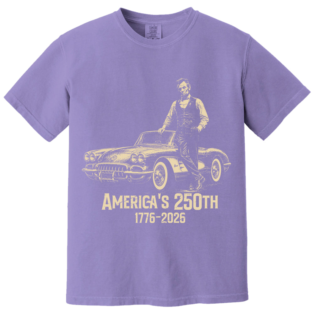Custom Car Vintage 250 Years America Anniversary Shirt, Funny 4th of July Tee For Car Lovers VH01