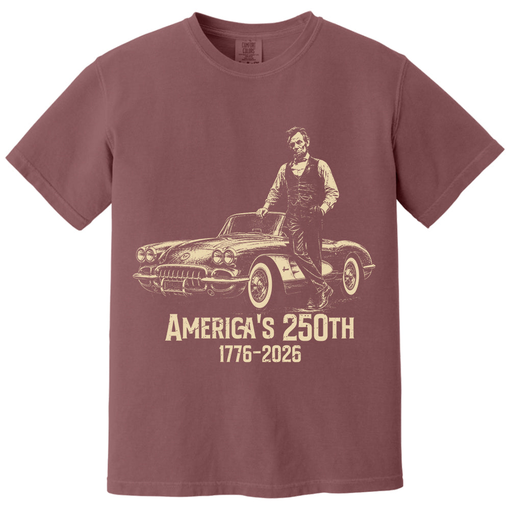 Custom Car Vintage 250 Years America Anniversary Shirt, Funny 4th of July Tee For Car Lovers VH01