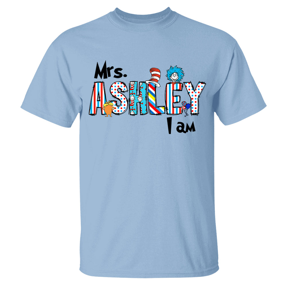 Personalized Teacher's Name Read Across America Teacher Things 1 Thing 2 Shirt H2511 Hn01